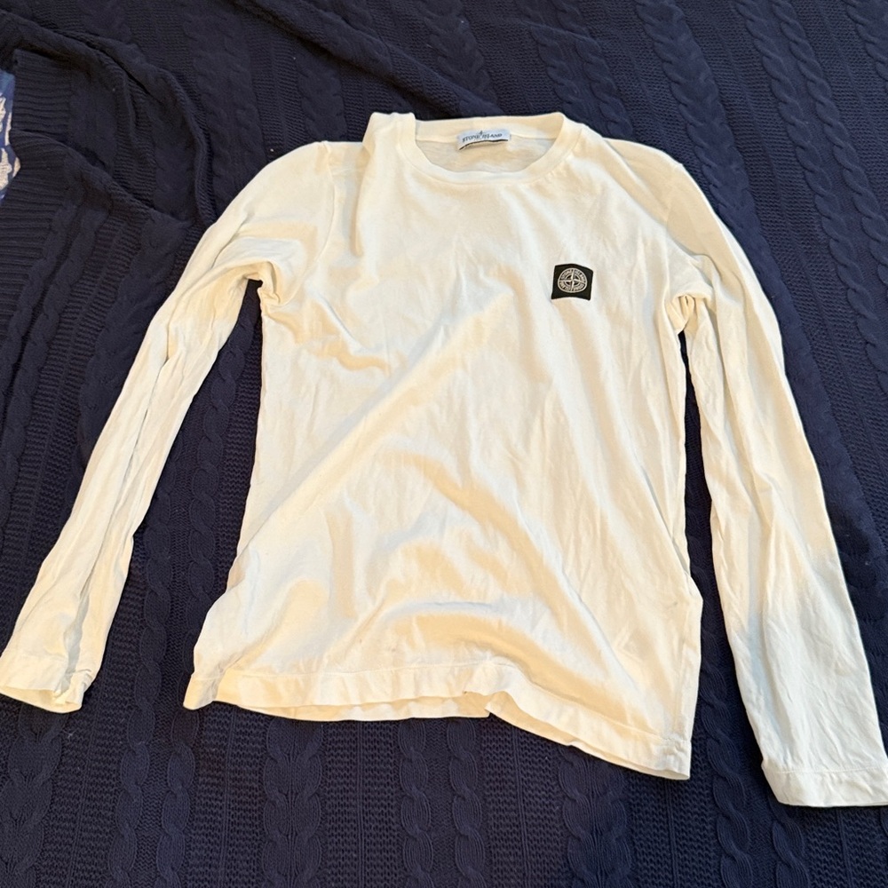 Stone Island white Long Sleeve Top